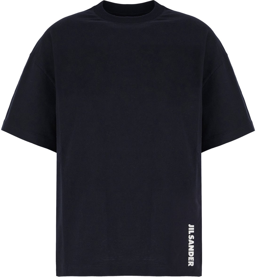 Jil Sander Midnight blue cotton t-shirt Blauw