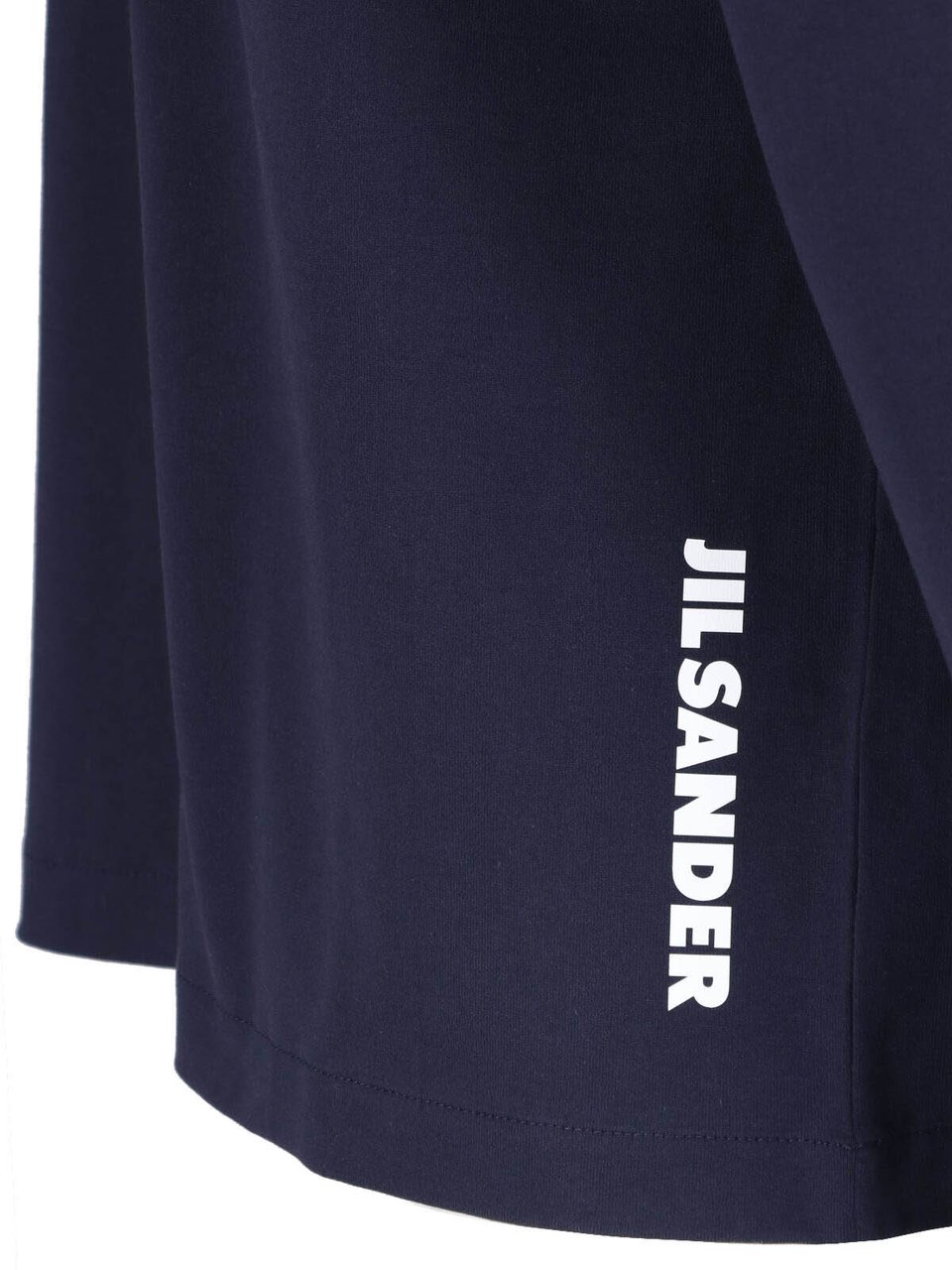 Jil Sander Black Crewneck Long-Sleeve Cotton T-Shirt Blauw