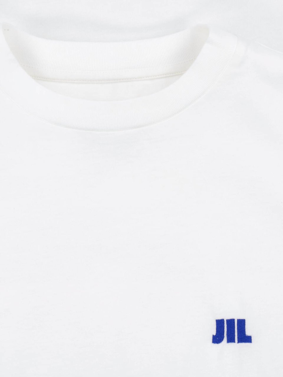 Jil Sander White Crewneck Long-Sleeve Cotton T-Shirt Wit