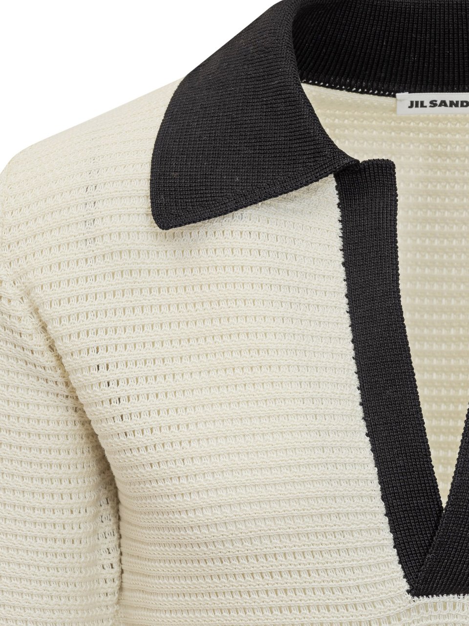 Jil Sander Polo Maniche Corte Wit