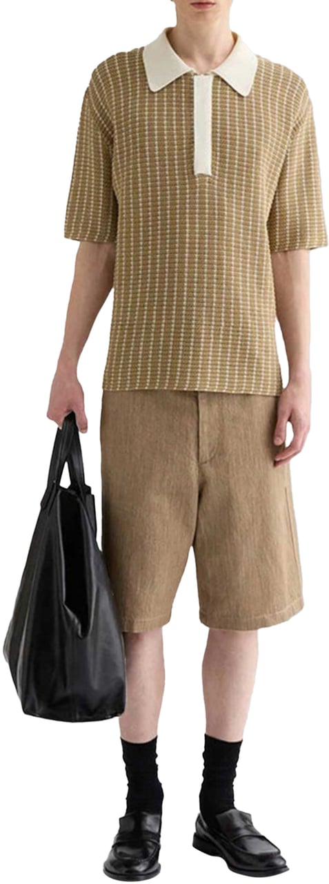 Jil Sander Polo Crochet Shirt Beige Beige