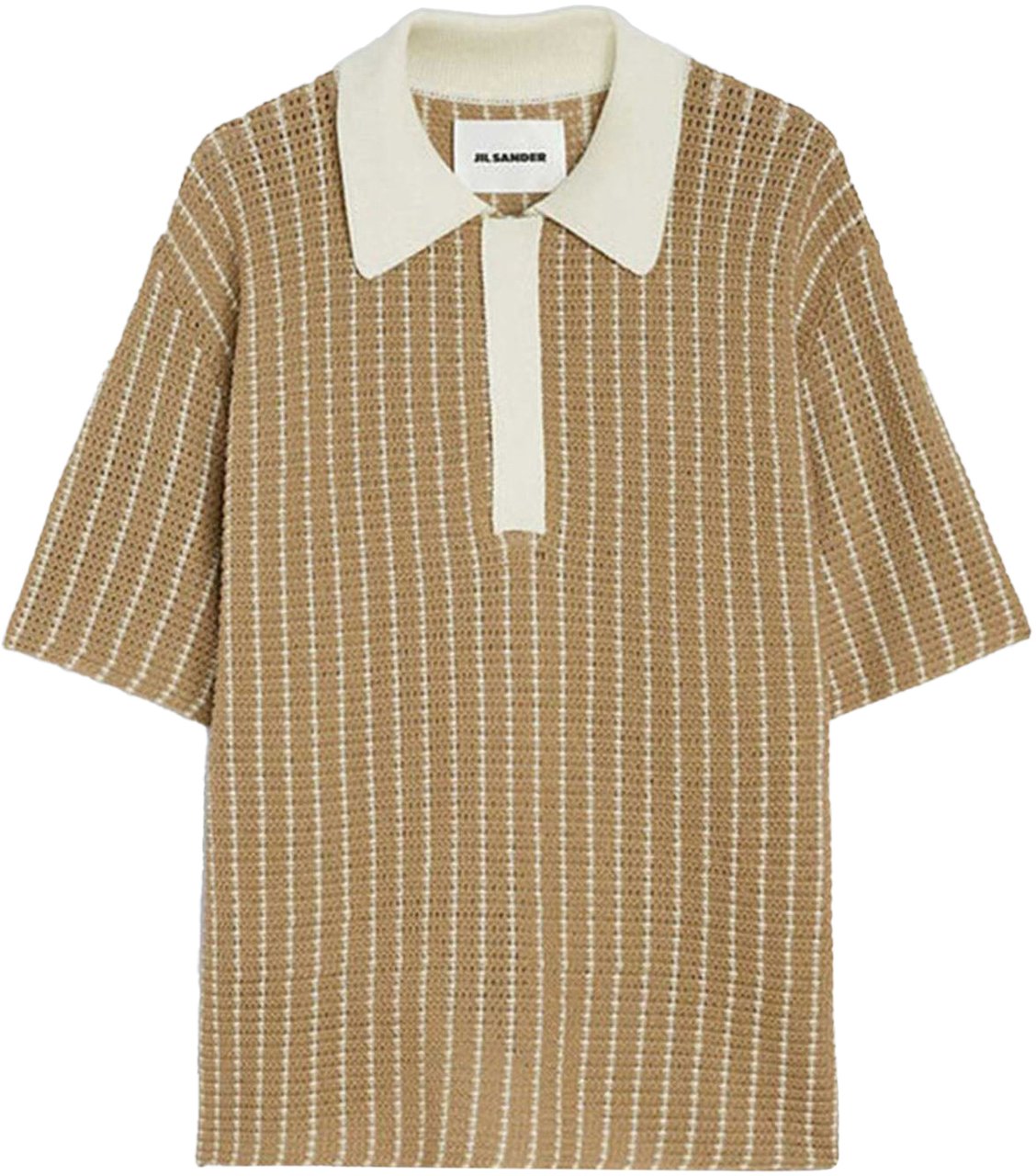 Jil Sander Polo Crochet Shirt Beige Beige