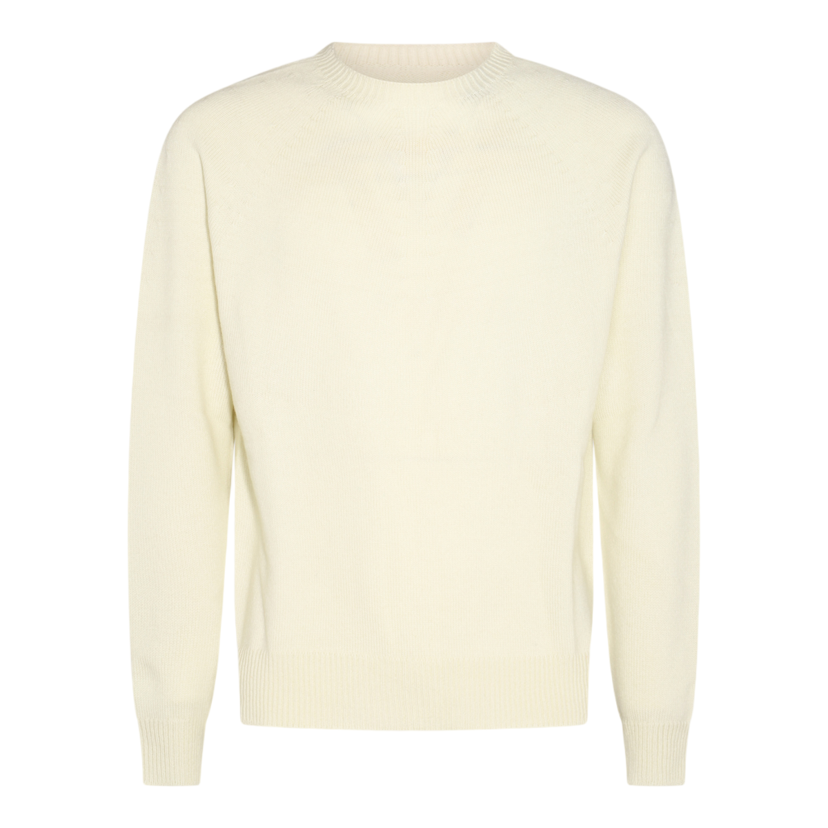Jil Sander Crew Neck Knit Sweater With Ribbed Detailing Wit