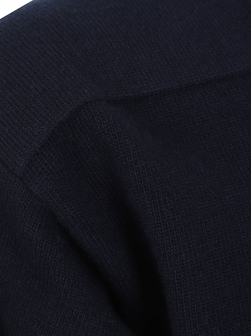 Jil Sander Ribbed Knit Sweater with Round Neckline and Relaxed Fit Zwart