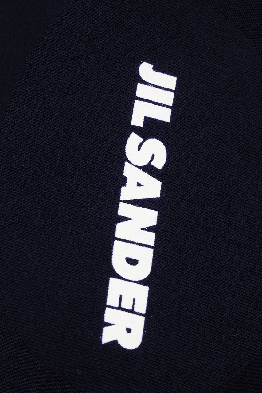 Jil Sander Midnight blue cotton sweatshirt Blauw