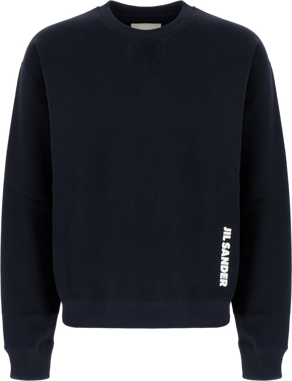 Jil Sander Midnight blue cotton sweatshirt Blauw
