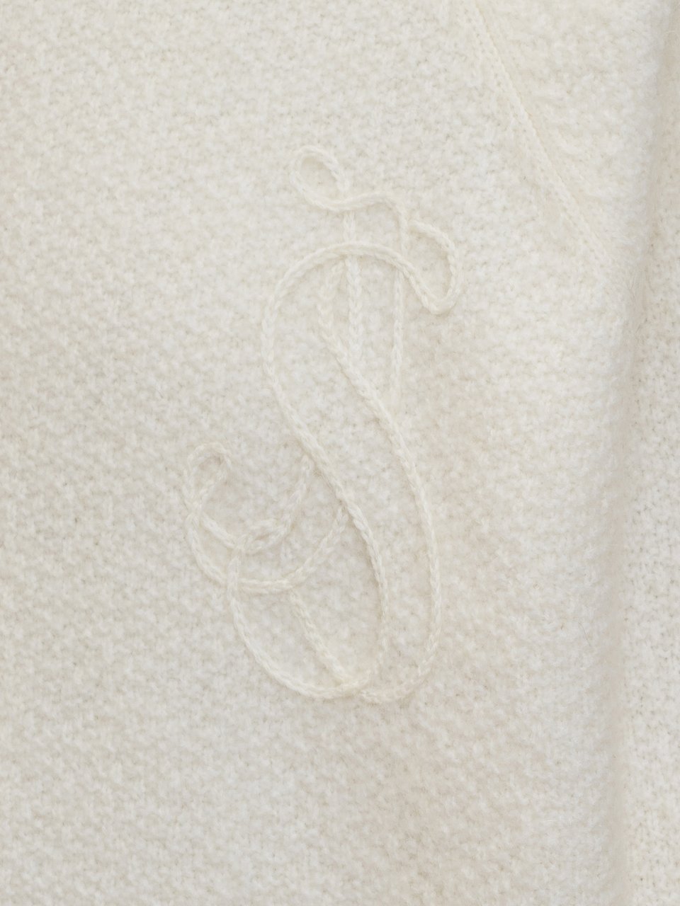 Jil Sander Giacca in Maglia Bicolor con Zip Jil Sander Wit