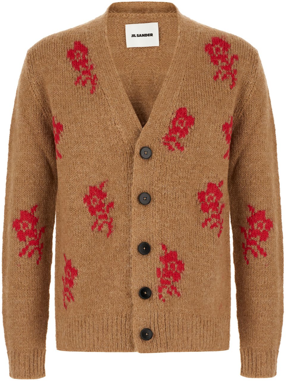 Jil Sander Jil Sander Biscuit alpaca blend cardigan Bruin