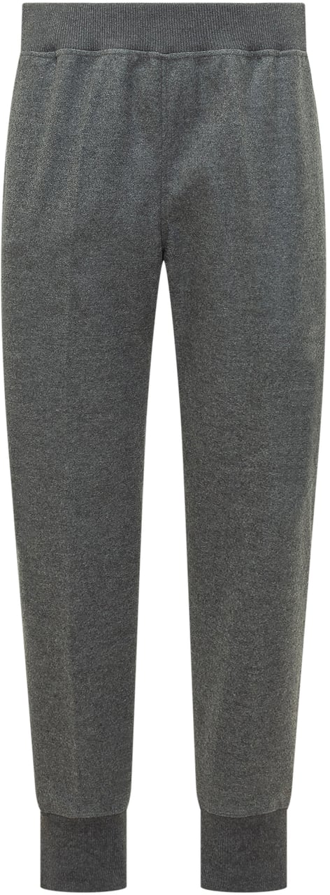 Jil Sander Pantalone Jogger Essenziale in Jersey Donkergrijs