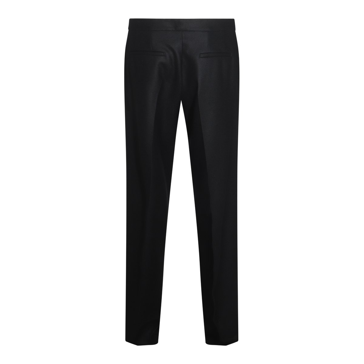 Jil Sander Sleek Tailored Black Wool Trousers With Subtle Sheen Zwart