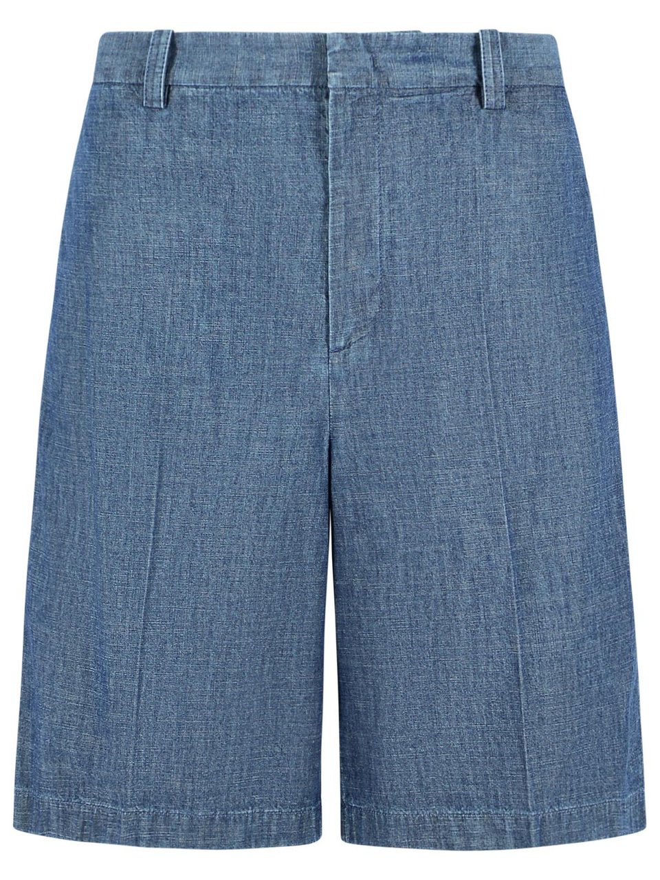 Jil Sander Blue Cotton Bermuda Shorts Blauw