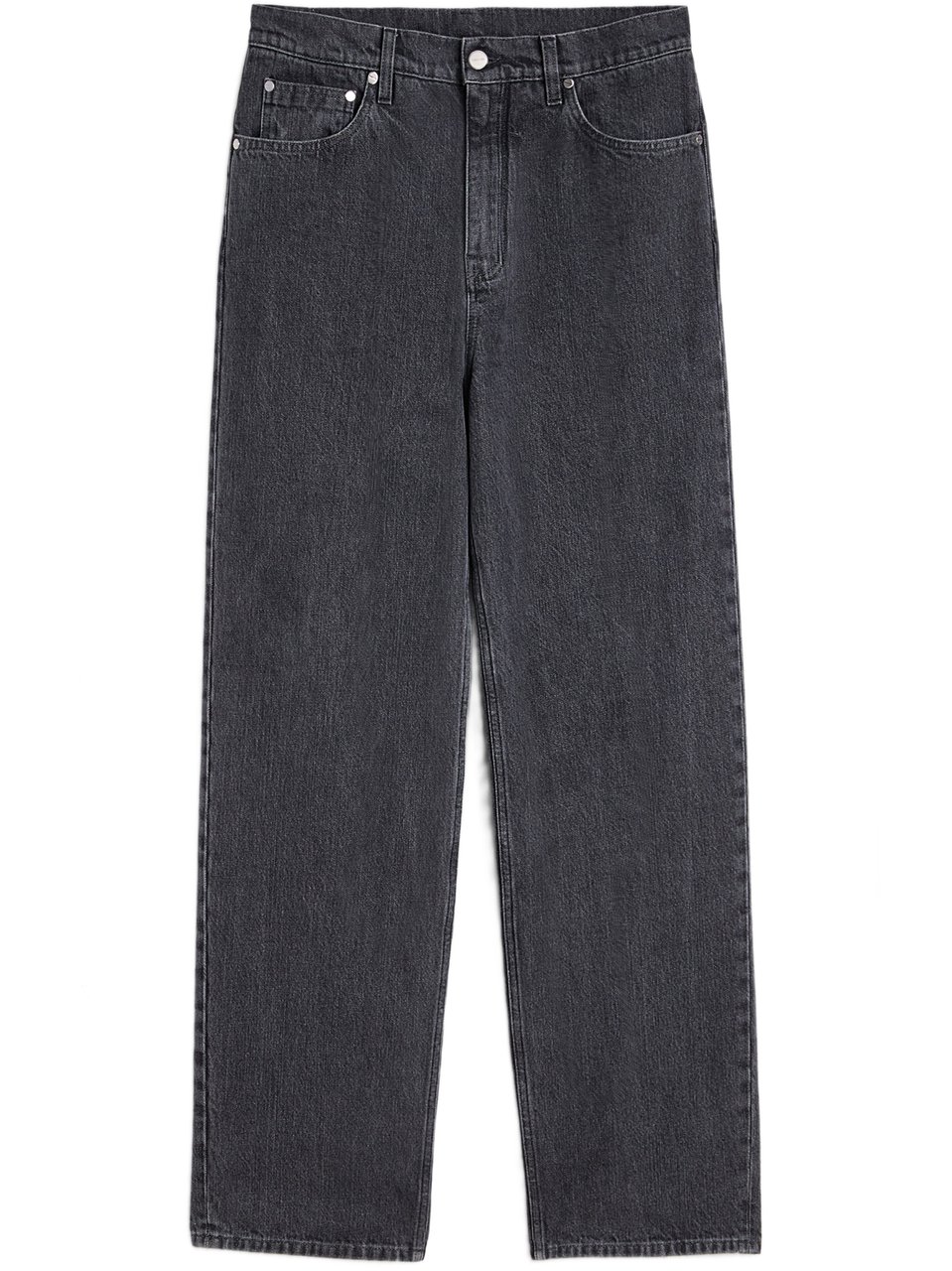 Jil Sander Wide-Leg Dark Denim Trousers with Classic Five-Pocket Design Grijs