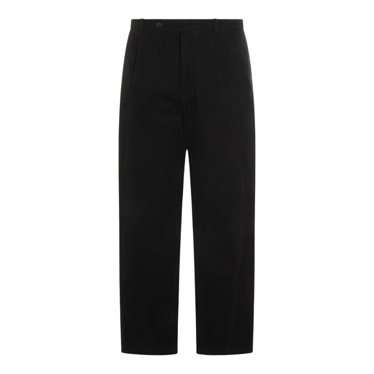 Jil Sander Straight-Leg Trousers With Button Closure And Tailored Finish Zwart