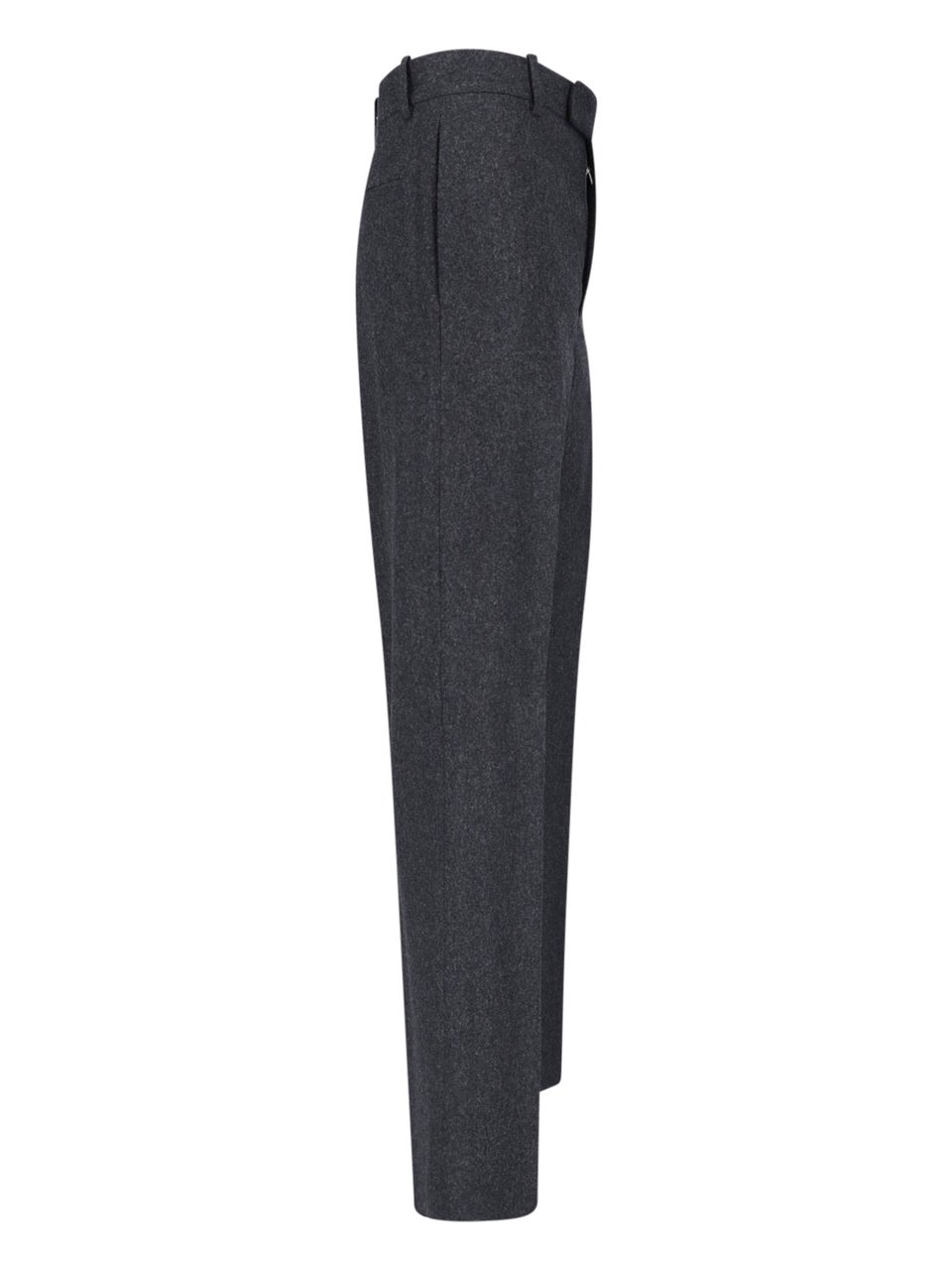 Jil Sander Tailored Straight-Leg Trousers with Zip and Button Closure Grijs
