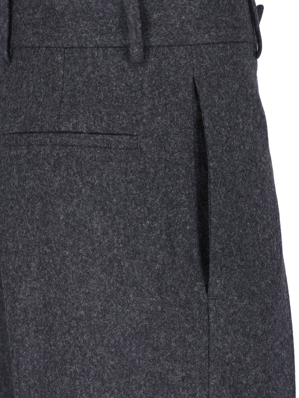 Jil Sander Tailored Straight-Leg Trousers with Zip and Button Closure Grijs