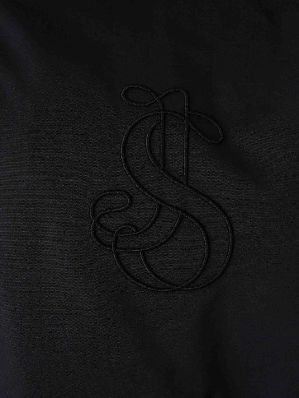Jil Sander Black Sleek Minimalist Bomber Jacket Zwart
