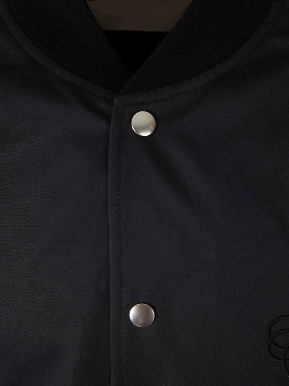Jil Sander Black Sleek Minimalist Bomber Jacket Zwart