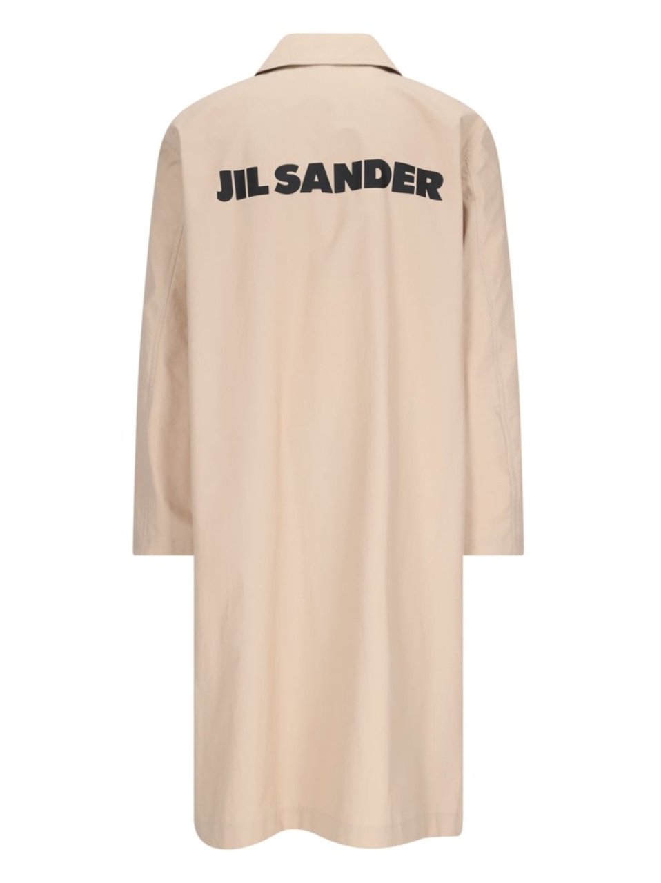 Jil Sander Logo Trench Coat – Beige Neutraal