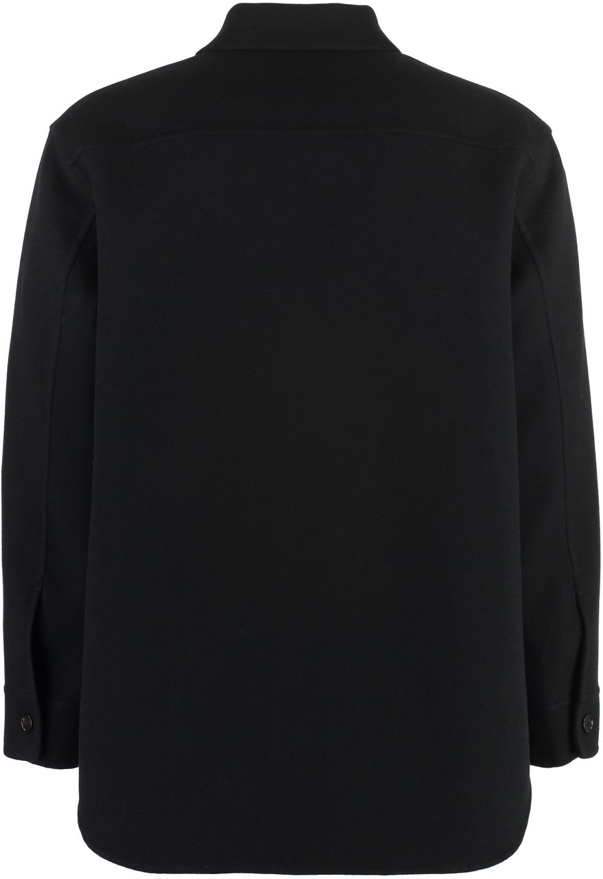 Jil Sander Cachemire overshirt Zwart