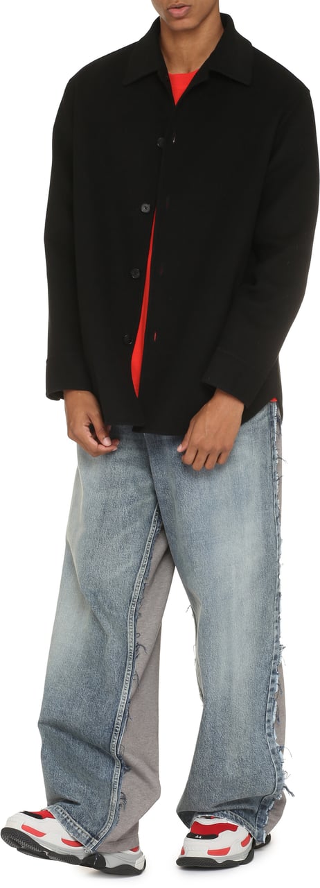 Jil Sander Cachemire overshirt Zwart