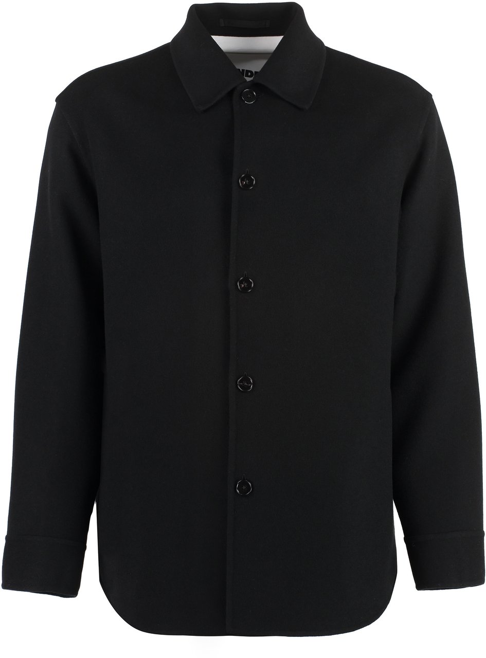 Jil Sander Cachemire overshirt Zwart
