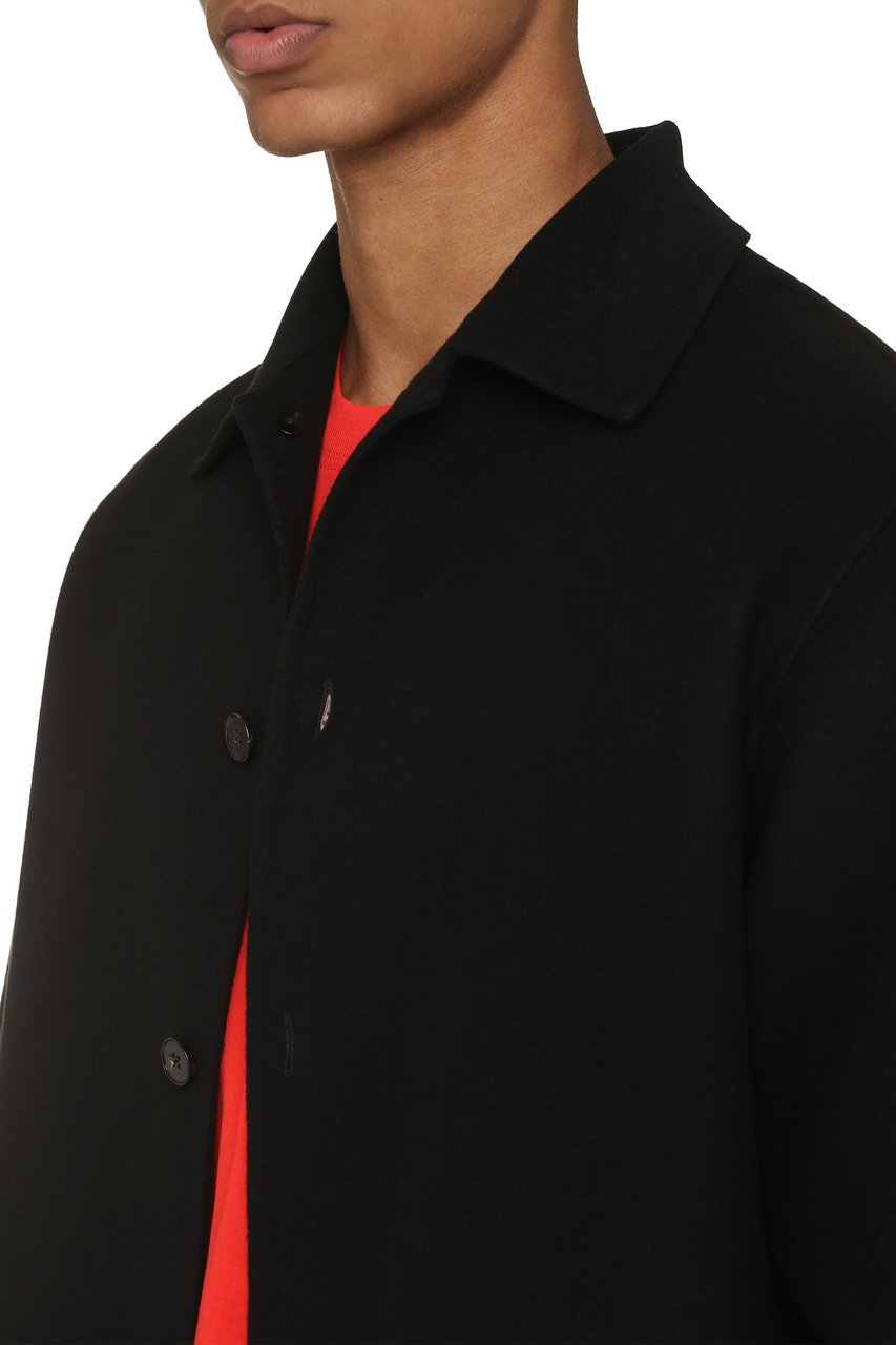 Jil Sander Cachemire overshirt Zwart