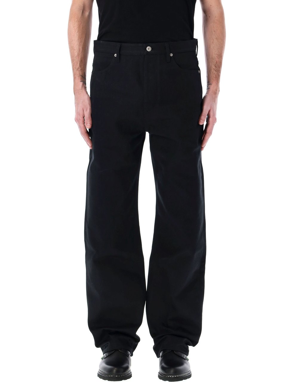 Jil Sander Loose Denim Nero Zwart