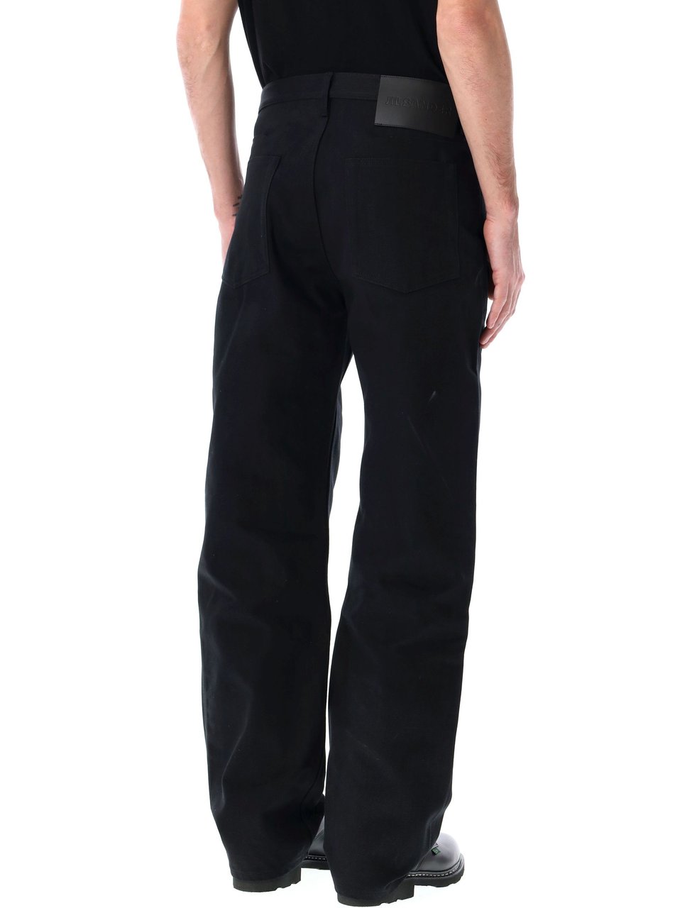 Jil Sander Loose Denim Nero Zwart