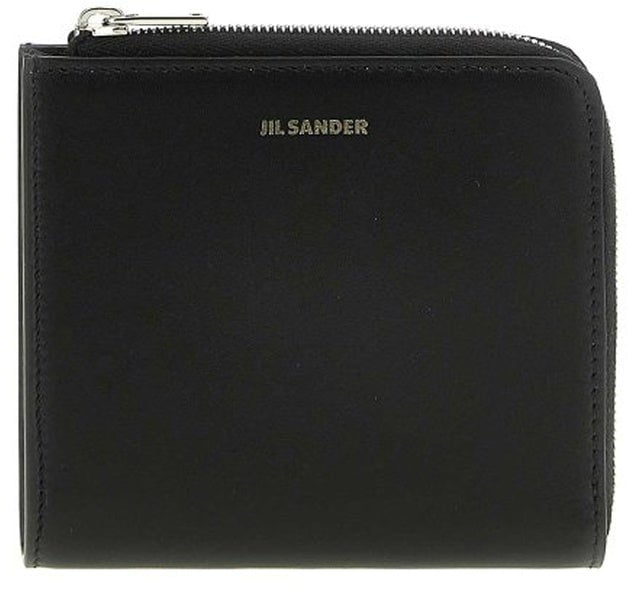 Jil Sander Jil Sander Logo Nappa Wallet Zwart