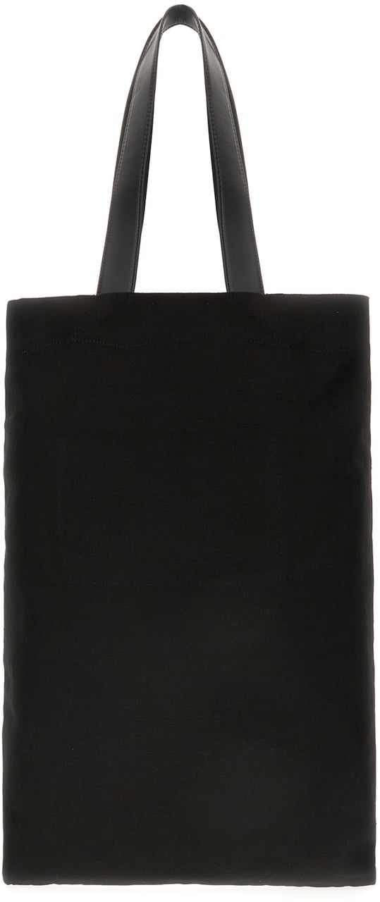 Jil Sander Jil Sander Black canvas shopping bag Zwart