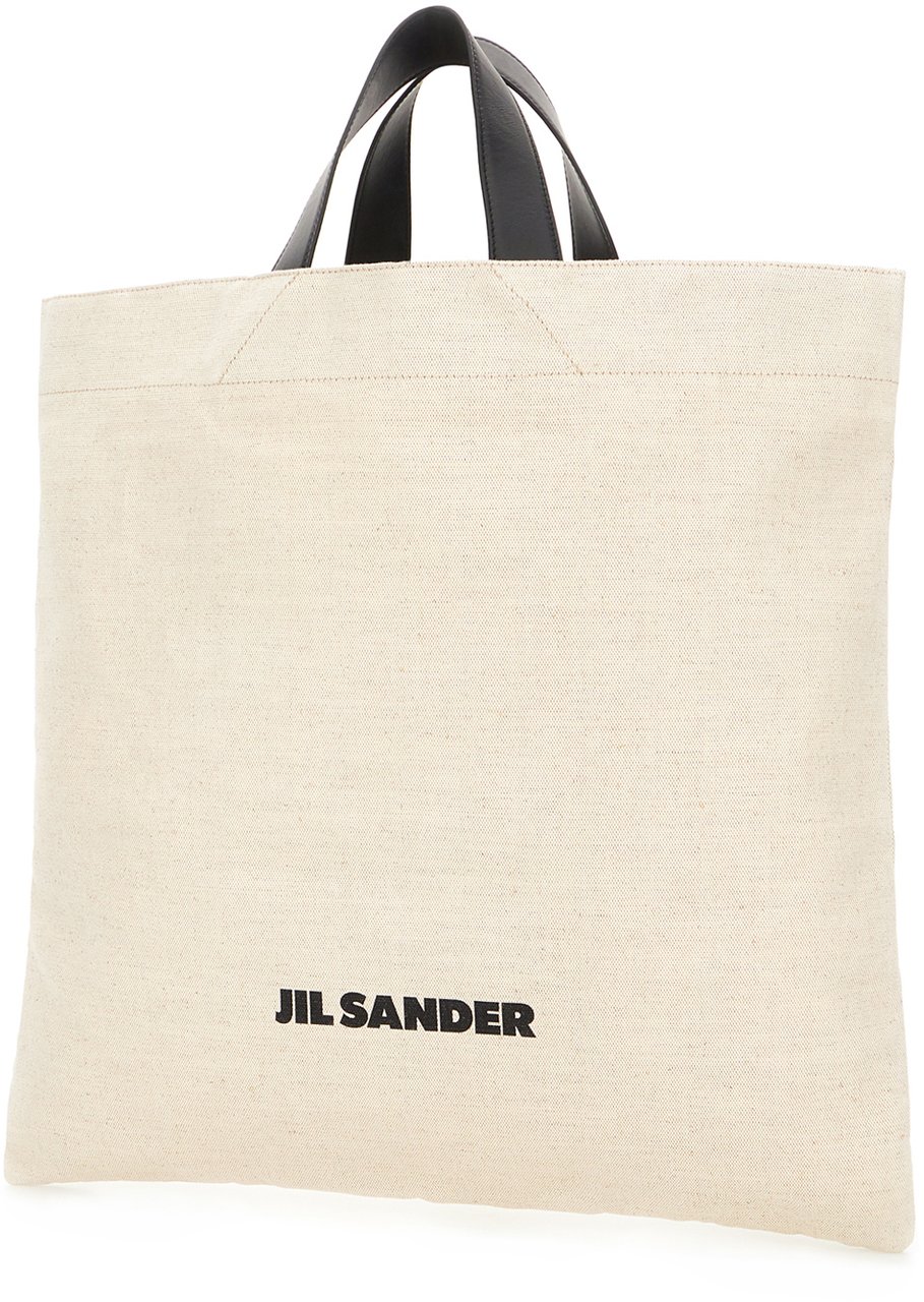 Jil Sander Jil Sander Sand canvas shopping bag Neutraal