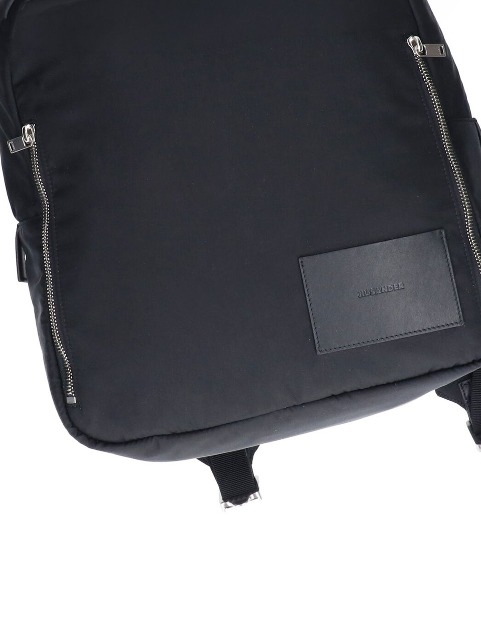 Jil Sander Black Urban Double Zip Fabric Backpack Zwart