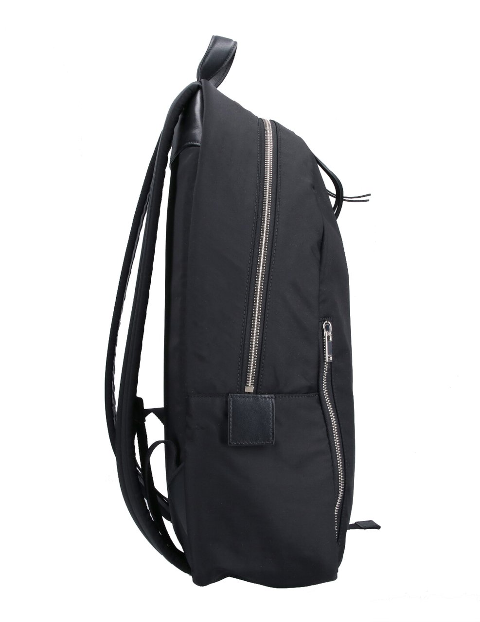 Jil Sander Black Urban Double Zip Fabric Backpack Zwart