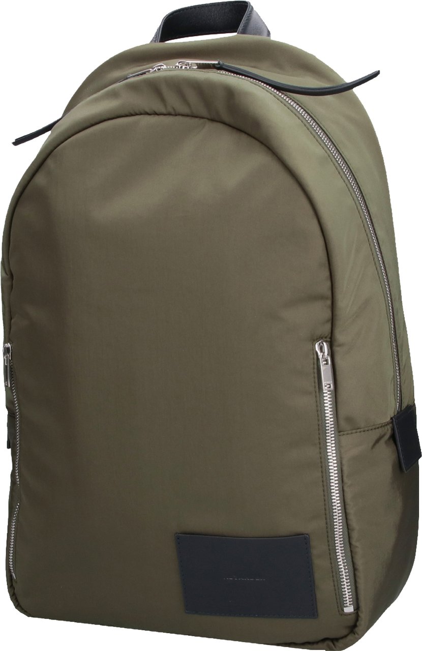 Jil Sander Green Urban Double Zip Fabric Backpack Groen
