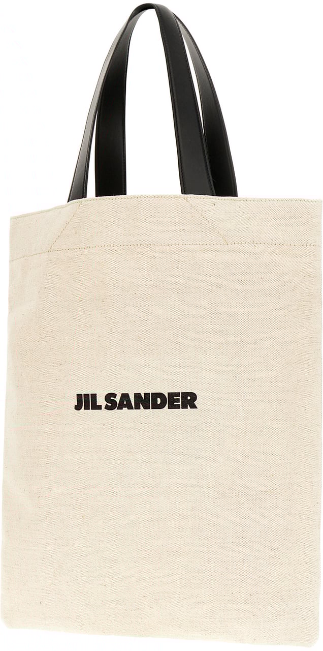 Jil Sander Jil Sander Sand canvas shopping bag Neutraal