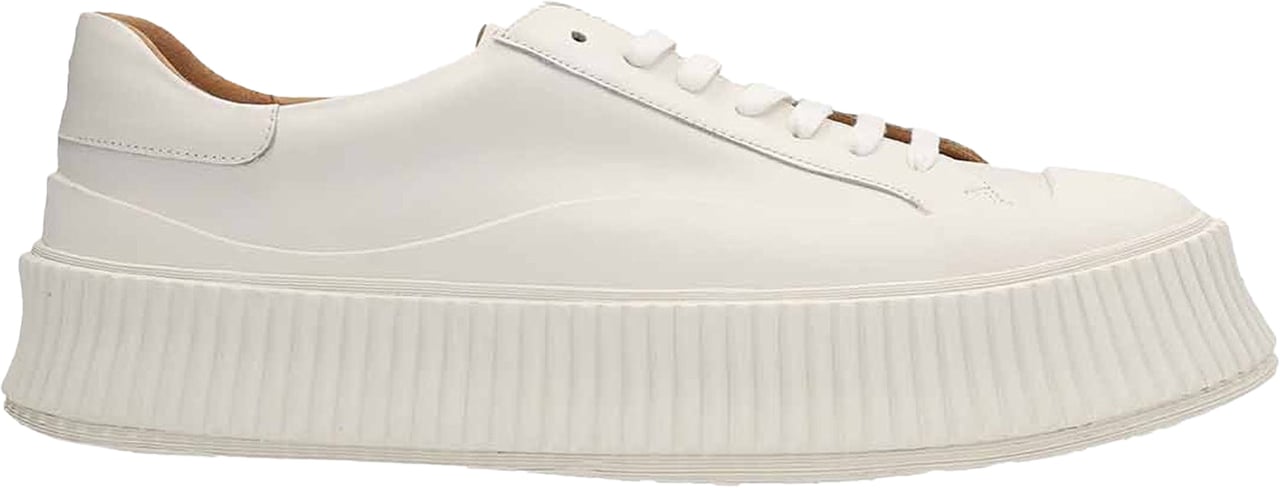 Jil Sander Jil Sander Maxi Sole Leather Sneakers Wit
