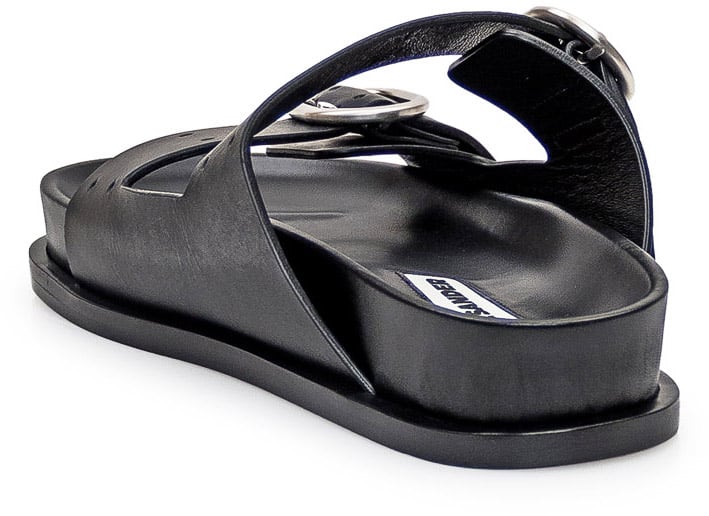 Jil Sander Sandalo in Pelle Zwart