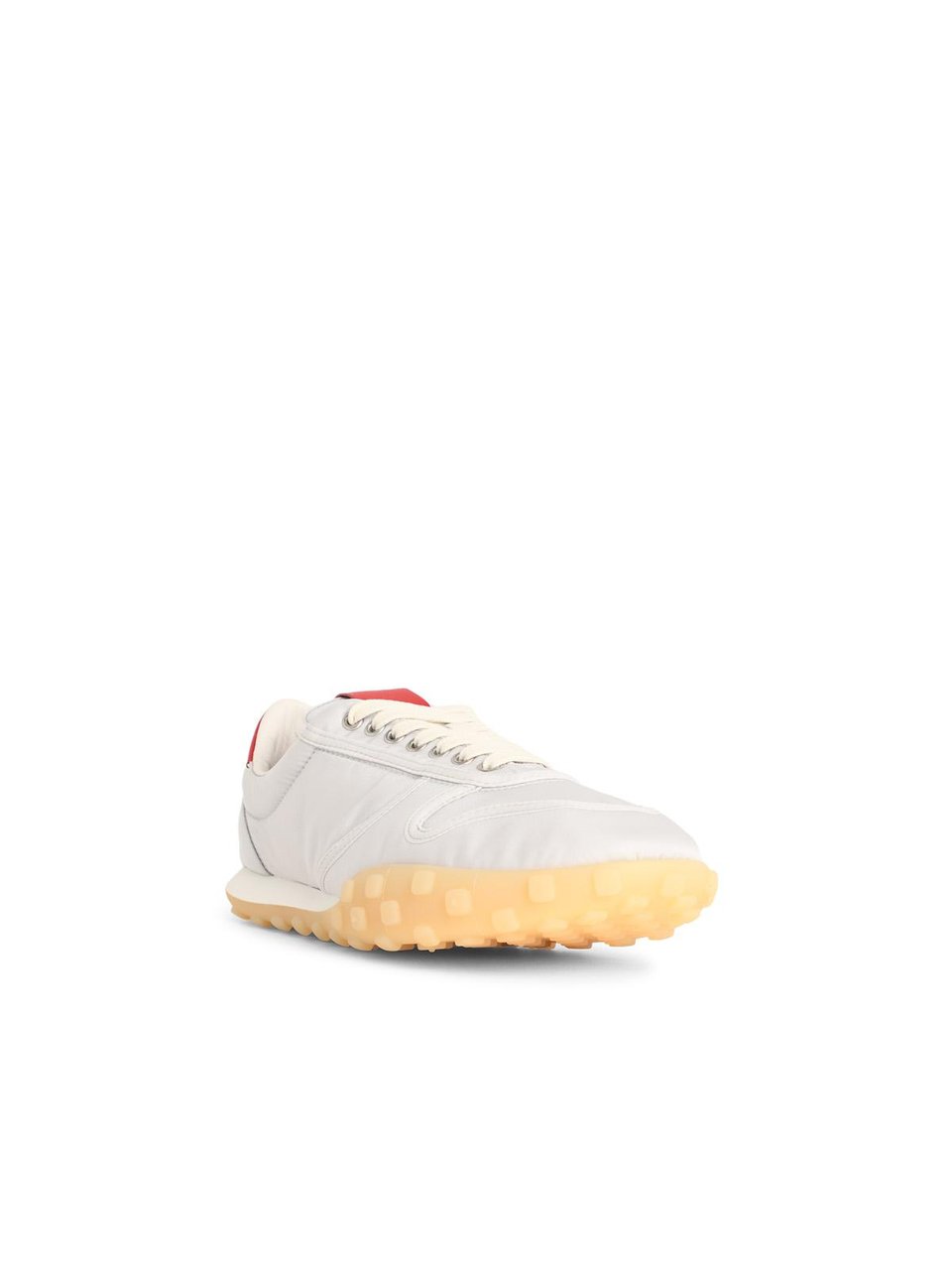 Jil Sander Sneakers In Nylon And White Nappa Leather Neutraal