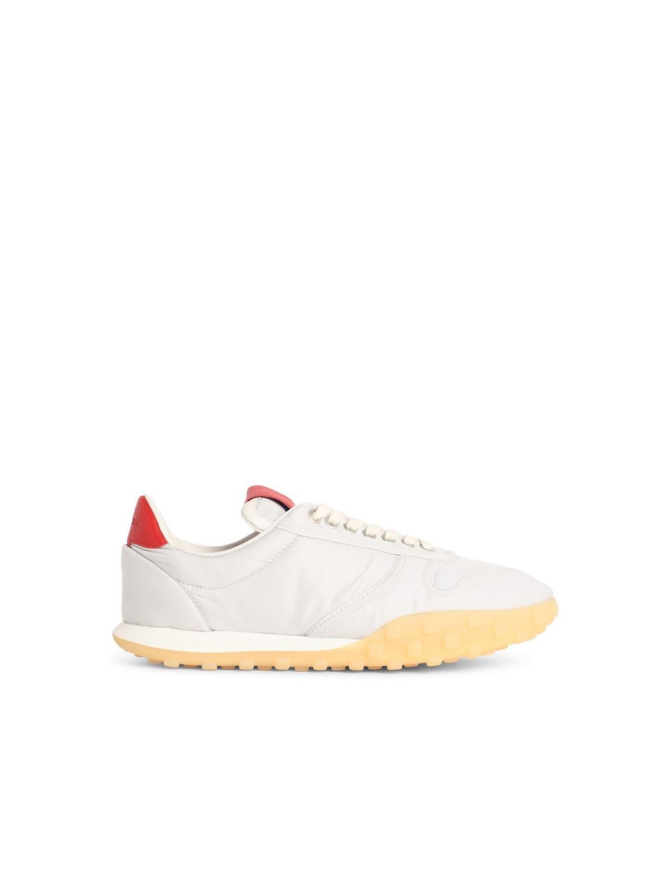 Jil Sander Sneakers In Nylon And White Nappa Leather Neutraal