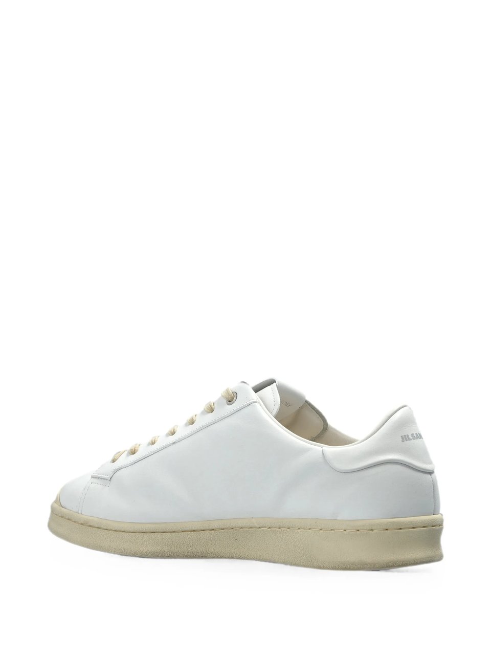 Jil Sander White Leather Low-Profile Sneakers Wit