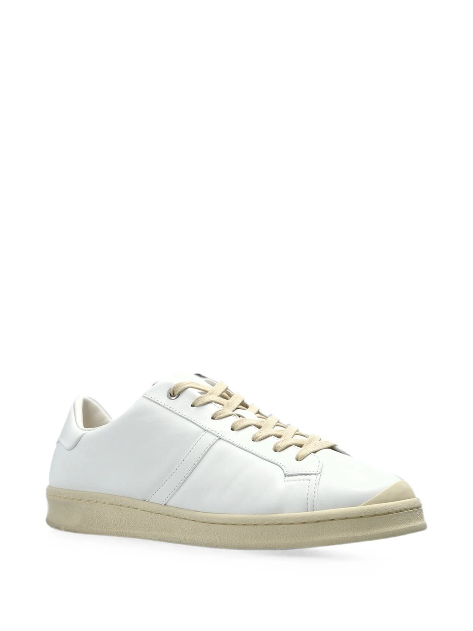 Jil Sander White Leather Low-Profile Sneakers Wit