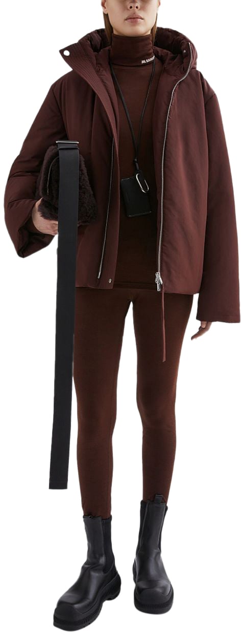 Jil Sander Coats Bordeaux Rood