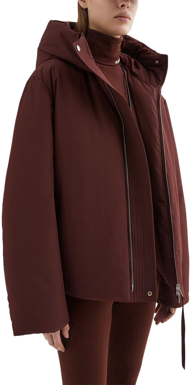 Jil Sander Coats Bordeaux Rood