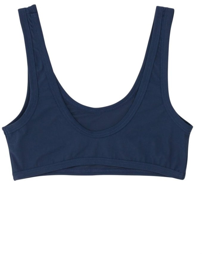 Jil Sander Scoop Neck Bikini Top With Thick Straps Blauw