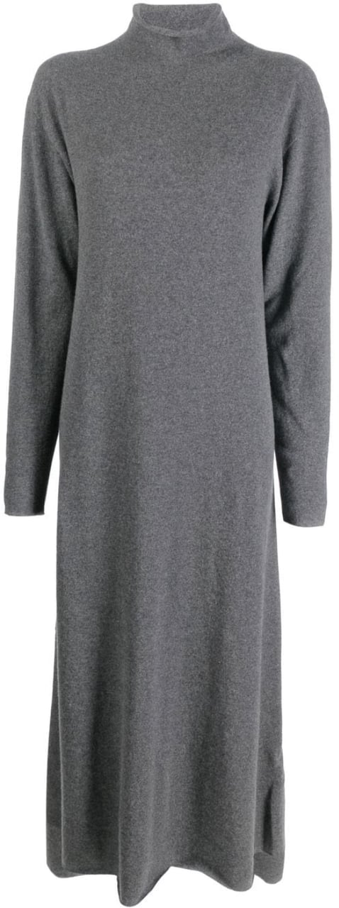 Jil Sander Plus Dress Cashmere Dark Grey Grijs