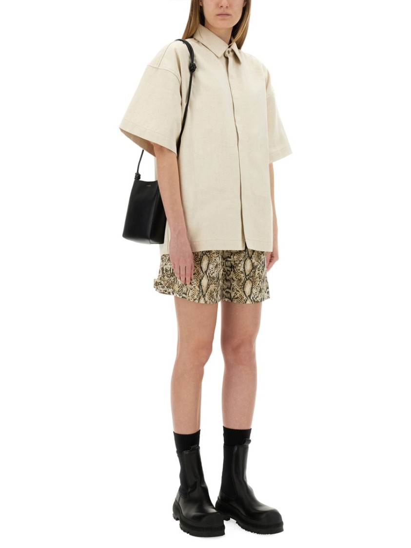 Jil Sander Oversized Heavy Cotton Shirt Neutraal
