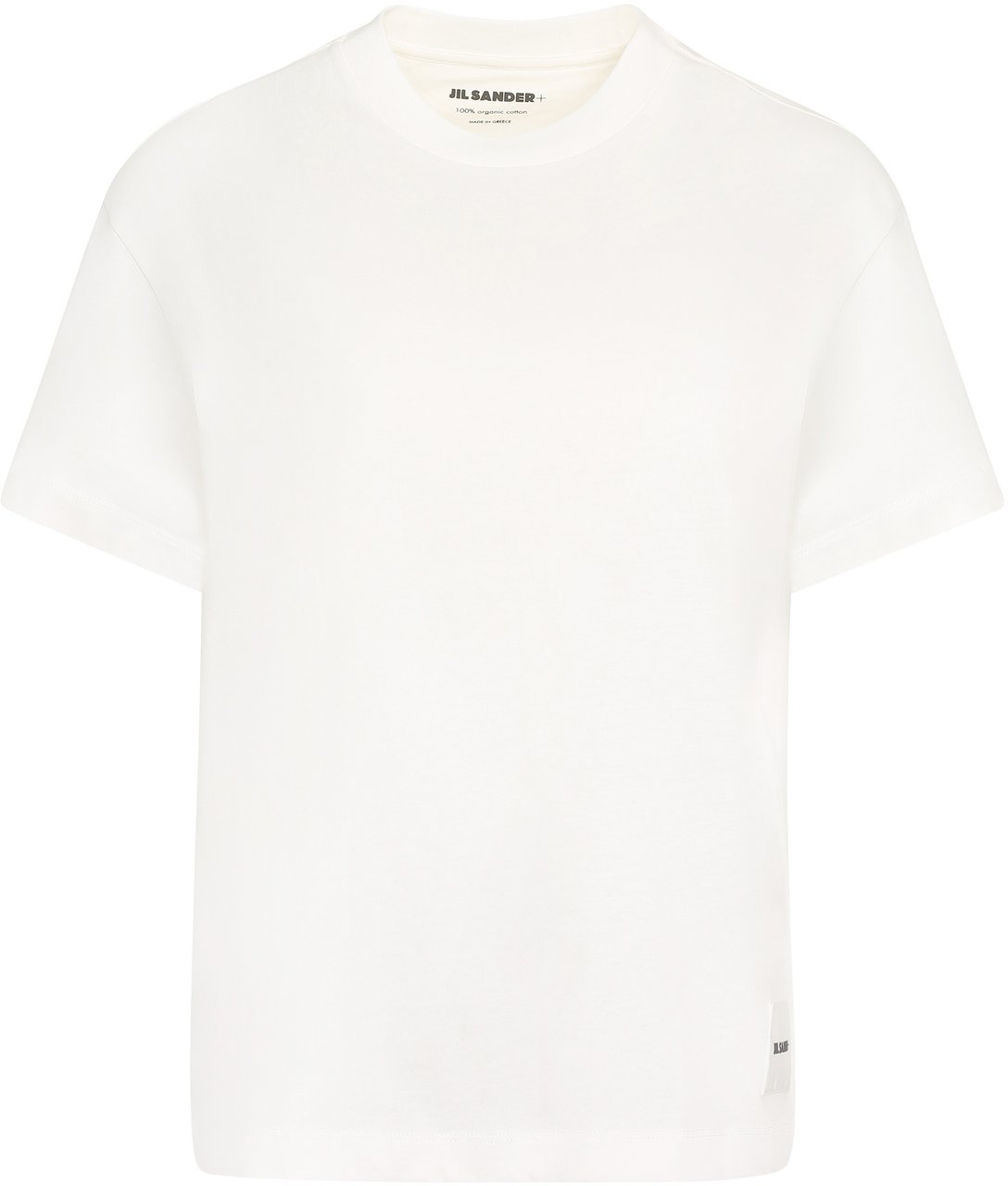 Jil Sander Set of three cotton t-shirts Wit