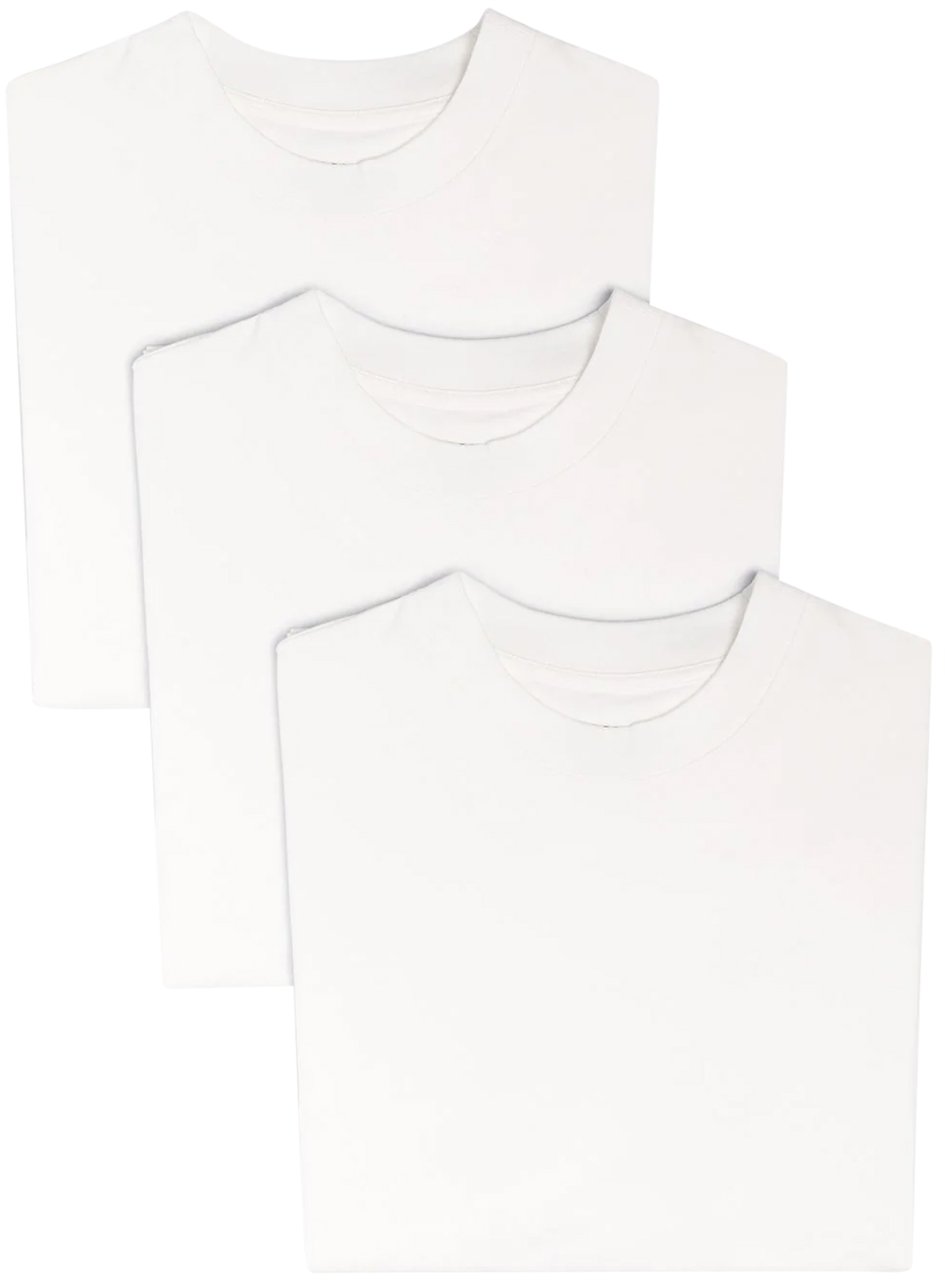 Jil Sander T-shirt Small Logo 3-pack White Wit