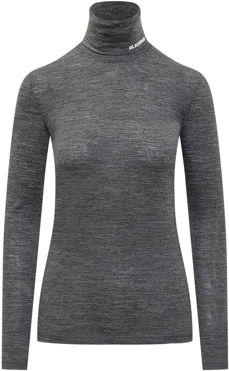 Jil Sander T-Shirt con Logo Grijs