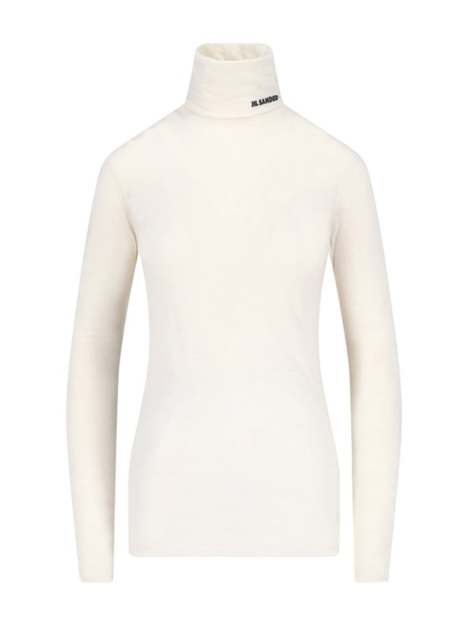 Jil Sander Logo Turtleneck – Cream Neutraal